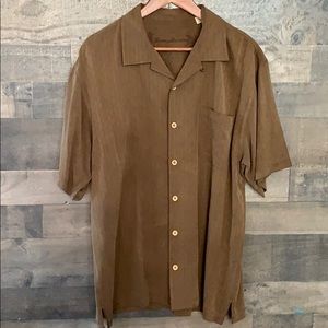 Brown Tommy Bahama Button Down Short Sleeve Shirt